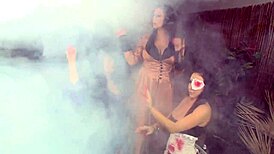 picture horny euro babes in wild gangbang orgy with lucky guy