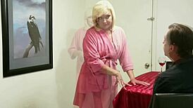 Cheating Blonde Housewife Rips Clothes Bent Over Doggystyle Facial