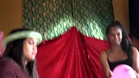 whoa these pregnant chinese lesbians play with chop suey balloons