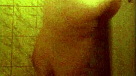 oh man spying this ebony's perfect huge ass in shower hidden cam