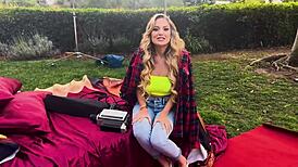 Brunette redhead trio licks tits deepthroats rides cowgirl in valley stars episode