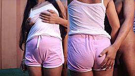 Big Tit Indian Stepsister Fucks Stepbrother While Family Outside Room