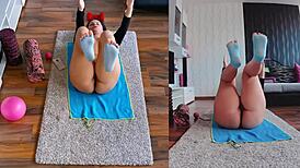 double the heat double the fun dual cam naked yoga session revealed