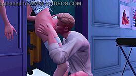 sneaky stepdad seduces curvy stepdaughter in hentai game sims