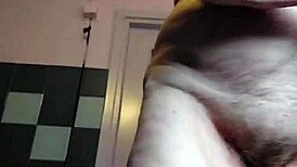 Granny Oma rams huge dildo deep in hairy German beaver 😈