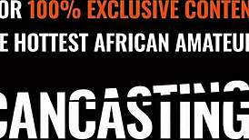 sexy ebony babe dominates white agent's big cock riding deepthroat doggystyle for modeling gig