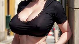 Picture this sexy ai model with monster big tits begging for your touch?