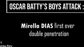 Skinny Brazilian Mirella Dias Takes Monster BBC Double Anal Dry DAP DP Vaginal ATM