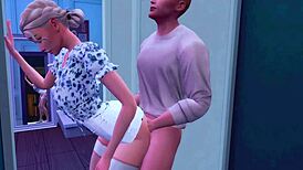 sneaky stepdad seduces curvy stepdaughter in hentai game sims