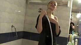 Flora and Johny steam up the homemade sauna together