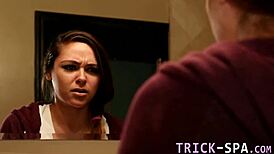 adorable petite teen masseuse domina milks out hot cumshot