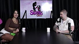 Actor Struggles But Gangbang Reverse Thrills Brazilian Swingers in Lingerie BDSM