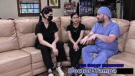 Dr Tampa Gives Bratty Orphan Cheerleader Mya Physical Exam Petite Latina Shaved Pussy Backstage Roleplay