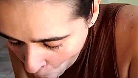 almost caught cumming on cute sailor wife shower handjob blowjob at office