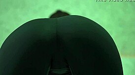 hear those sloppy blowjob sounds with her big pussy lips in yoga 69!