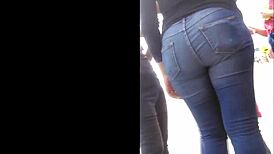 ever notice that tight jeans latina teen's huge candid ass on street? 😏