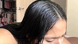 uh cute brunette i gotta satisfy this bbc craving deepthroat suck from my man nysdel