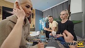 swap4k innocent hike explodes into steamy mff cuckold threesome.