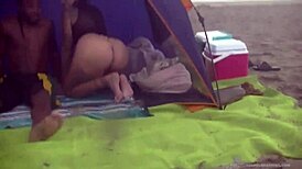 Filmed my exhibitionist wife Stefanie Mafra taking BBC on nude beach!! 🌴🍆