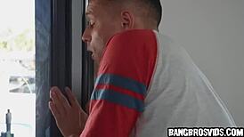 Oops shower booty's got me riding cock deepthroat style