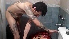 retro blue film destroys neighbor under shower in irreversible sin retorno update