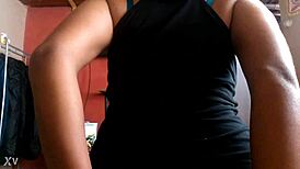 shemale grabs marker for deep self anal masturbation ass stretch