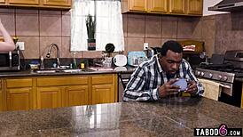 Tiny blonde teen Emma Starletto petite deepthroat fucks black stepdad interracial hardcore cunilingus