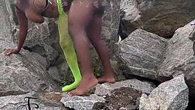 ⭐️i seduced tourist guard fucked him deep on wet rock doggystyle⭐️