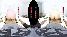 young tattooed german chubby rides pov cock with glasses 😍🔥