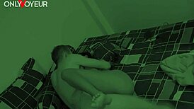 Busty Asian babe passionately fucked by white cock voyeur style homemade