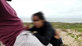 Sultry Beach Anal Day Draws Naughty Voyeurs