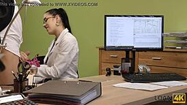 Loan4k babe trades sexy doggystyle fuck for new musical gear interview style