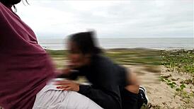 Sultry Beach Anal Day Draws Naughty Voyeurs