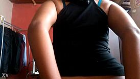 shemale grabs marker for deep self anal masturbation ass stretch