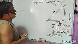 asian nerd teacher breaks down sexual math angles in bedroom lesson