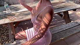 Italian Big Tits Milf Artemisia Love Flaunts Perfect Body Outdoor in Florida Smoke Fetish