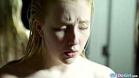 Domineering Milf Boss Makes Young Blonde Lick Pussy