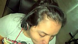 she gets busted facial cumshot on tits during homework