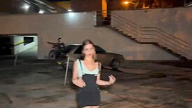 dude check out this colombiana taking huge cock deep in her juicy ass in public mall parking lot part 1