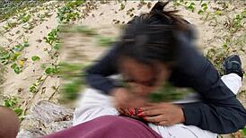 Sultry Beach Anal Day Draws Naughty Voyeurs