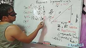 asian nerd teacher breaks down sexual math angles in bedroom lesson