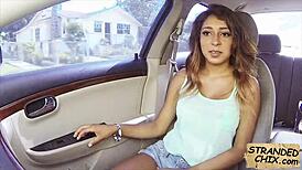 hot teen babe rides cock outdoors for ride spying hitchhiker pickup sarai part 2