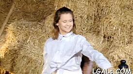 barely legal 18+ teens lick juicy pussies in wild lesbian group toy fuck