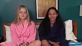 whoa eden west and jill taylor dive into their first steamy girl-on-girl licking and toy play 😍👅