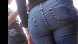 ever notice that tight jeans latina teen's huge candid ass on street? 😏