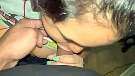 she gets busted facial cumshot on tits during homework