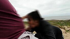 Sultry Beach Anal Day Draws Naughty Voyeurs