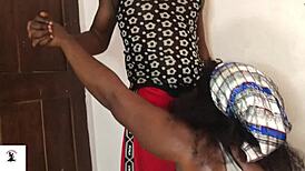 Grandma Fakes Kitchen Noise To Fuck Big Black Cock