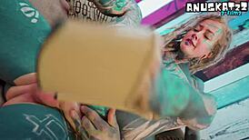 Alternative Punk Goth Girl In Heels Takes Bwc Anal Assfucking Facial Gapes