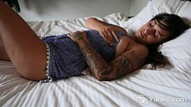 i'm busty liandra fingering my pierced twat to hard orgasm